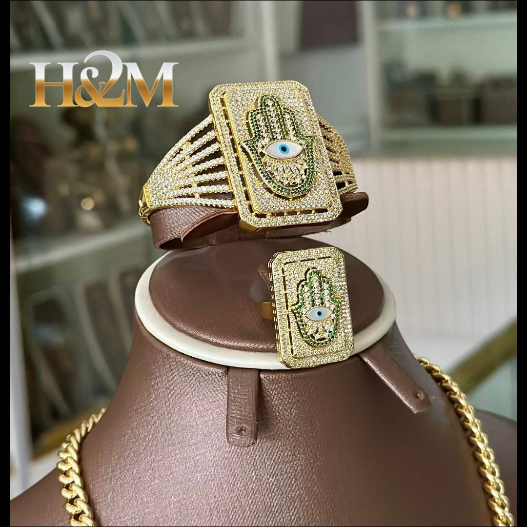 طقم لازوردي فصوص زركون ميكرو