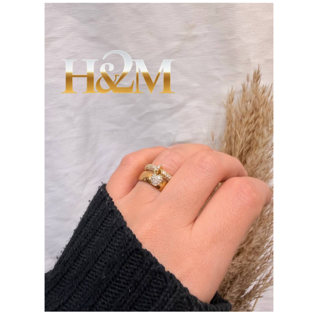 خاتم سواريه ذهبي بلايد ودبله