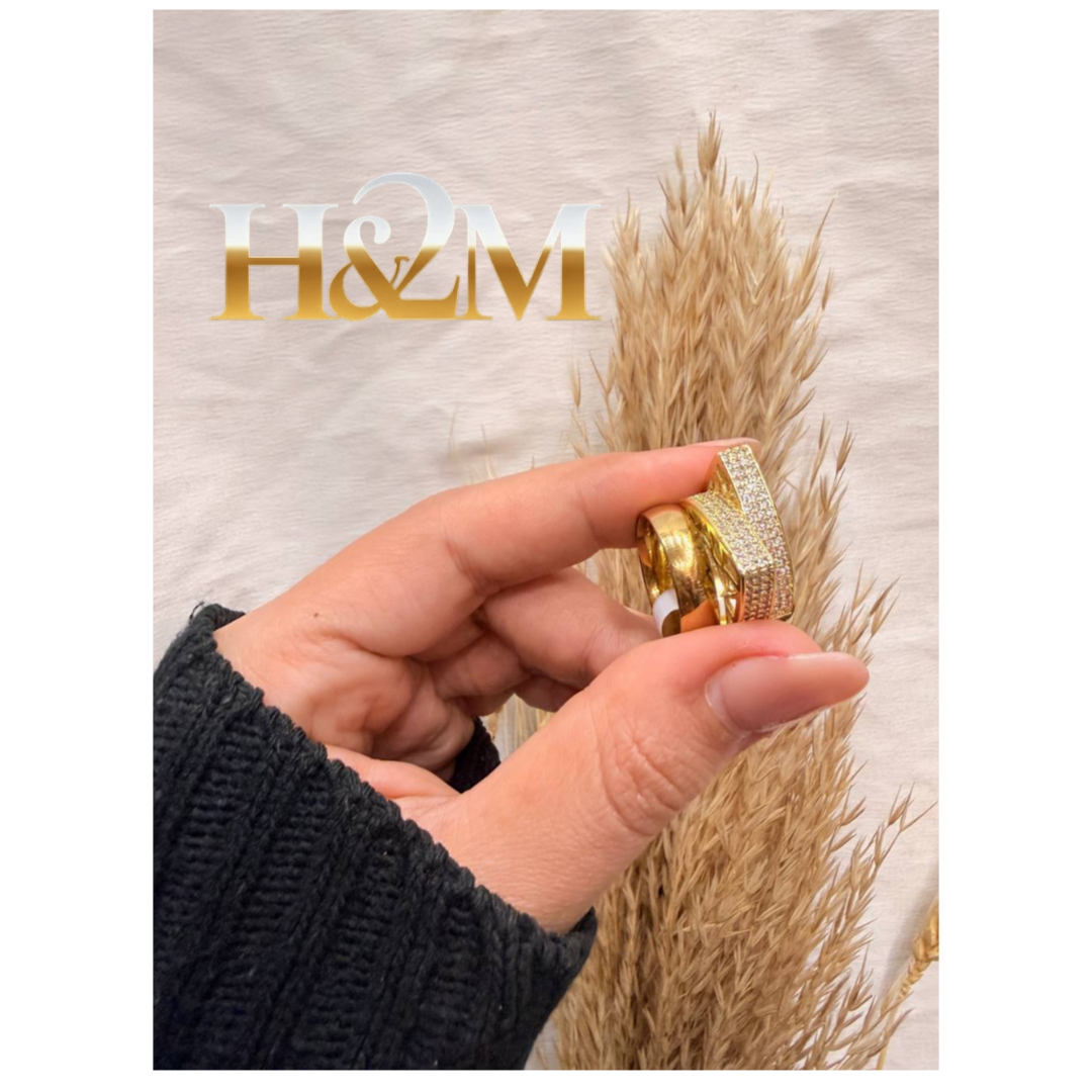 خاتم سواريه ذهبي بلايد ودبله
