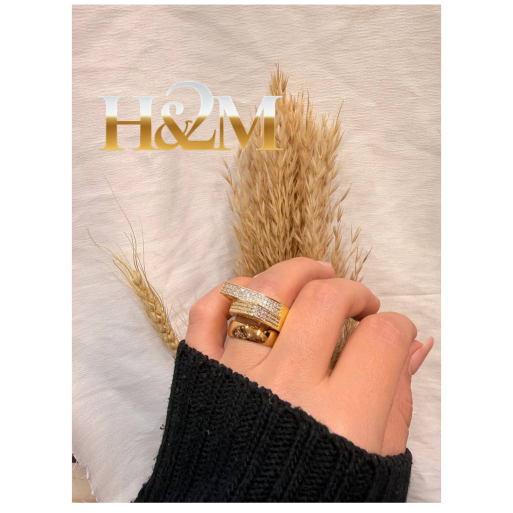 خاتم سواريه ذهبي بلايد ودبله