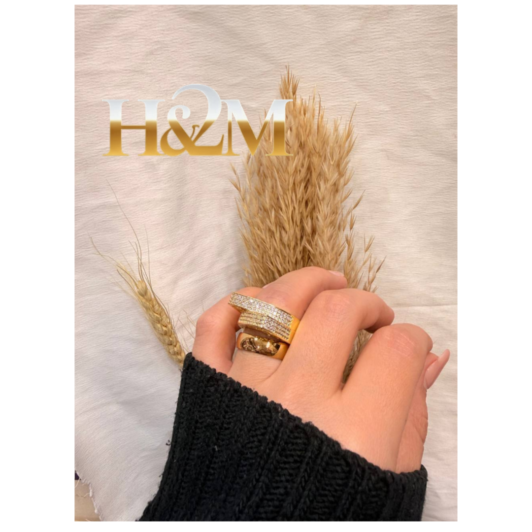 خاتم سواريه ذهبي بلايد ودبله