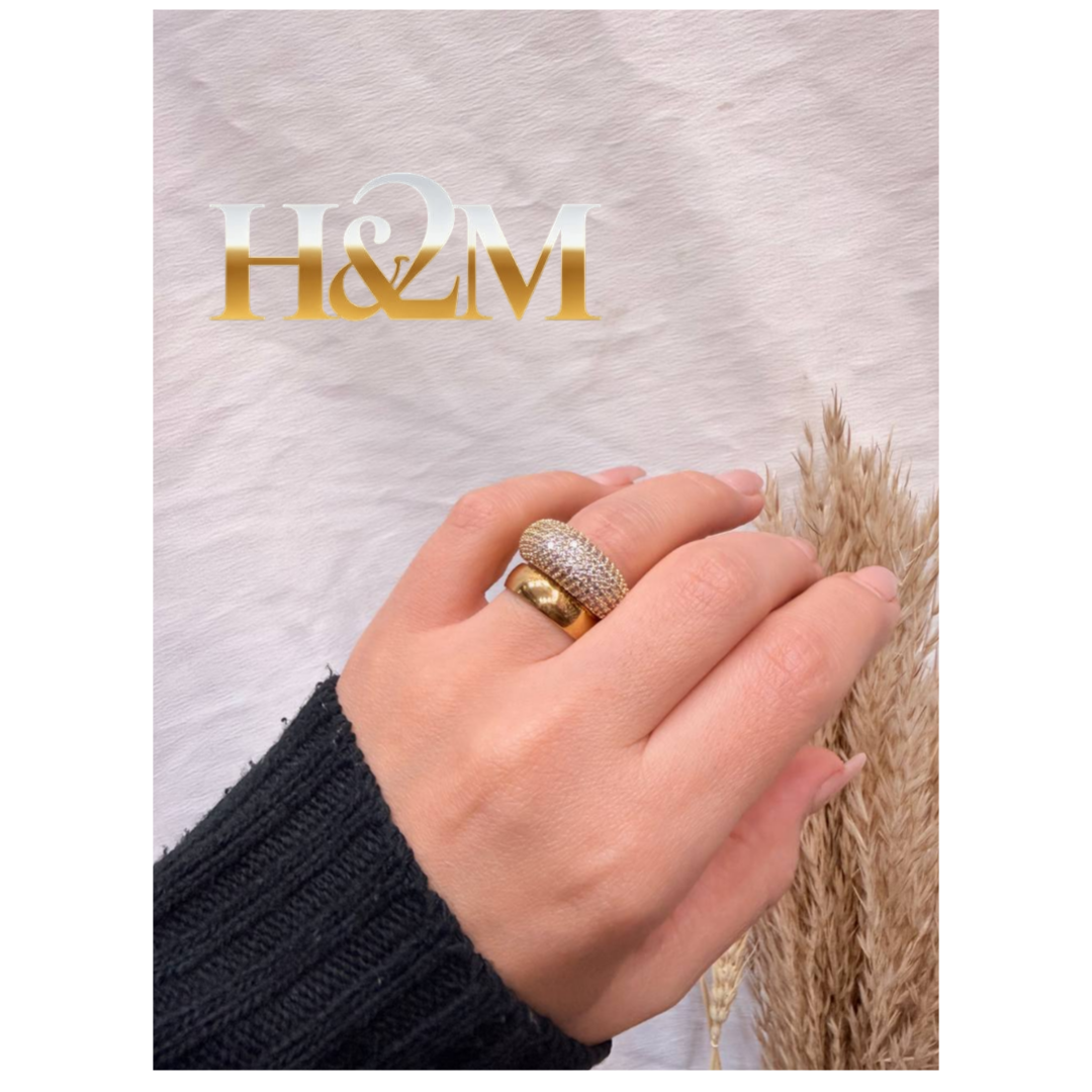 خاتم سواريه ذهبي بلايد ودبله